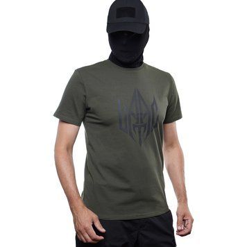 UATAC T-shirt with large UATAC print (trident) Olive