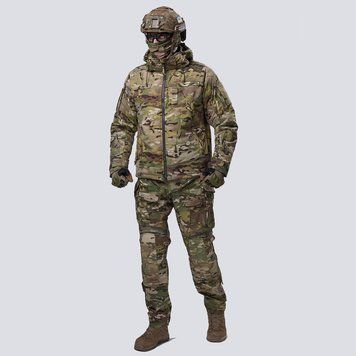 Military uniform set. Winter membrane jacket + pants with knee pads UATAC Multicam XS