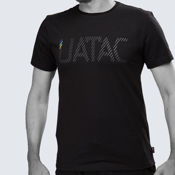 Summer T-shirt 95/5 UATAC Black with UATAC print | S