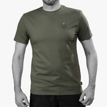 Summer T-shirt UATAC Olive with Trident print | S