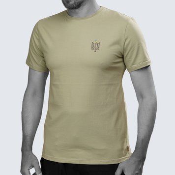 Summer T-shirt 95/5 UATAC Light Khaki with Trident print | S